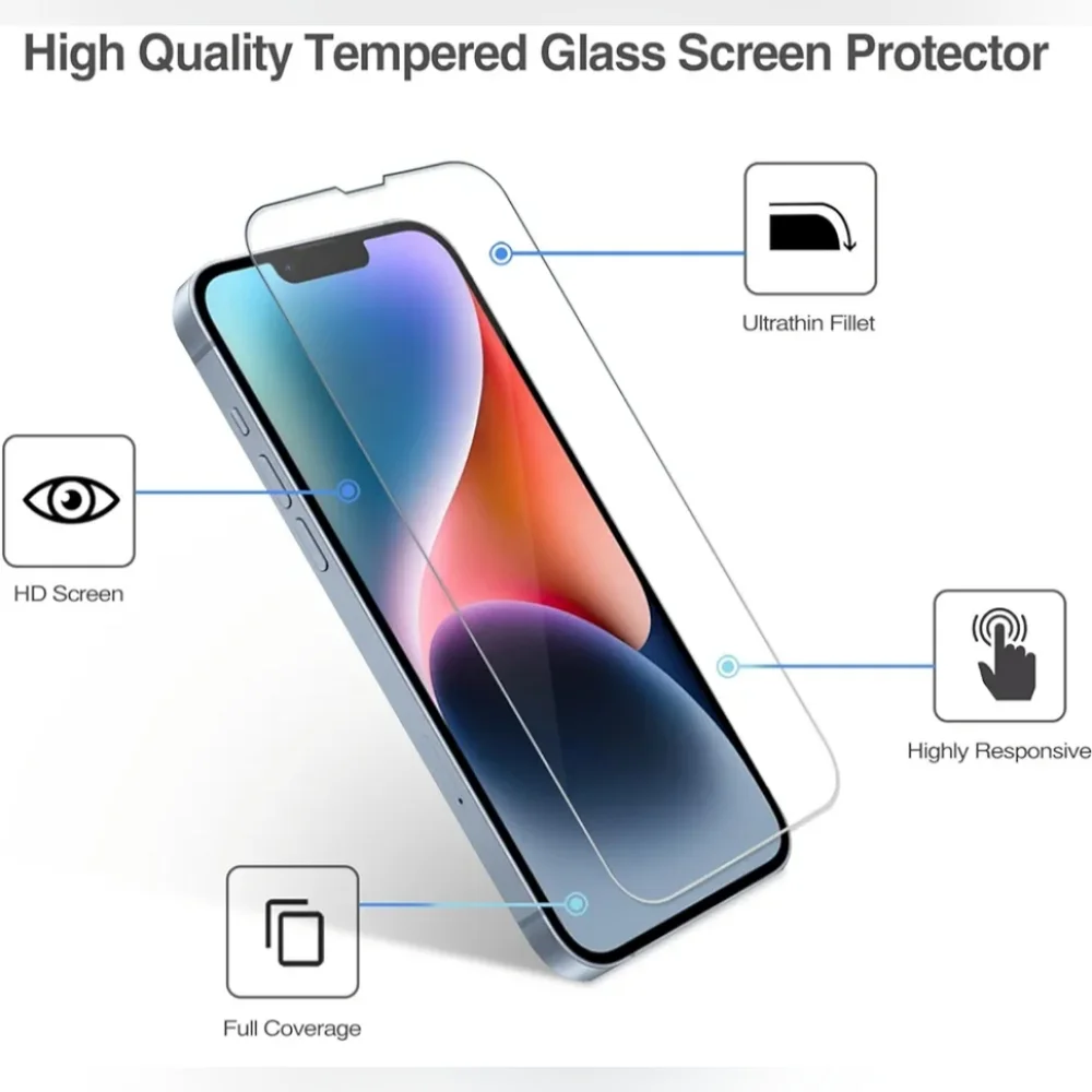 iPhone 13 Pro Max Glass Screen Pro Premium Tempered Glass Pro 4 pack Bundle